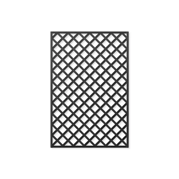 treillage 1 5mx1m losange 75mm noir